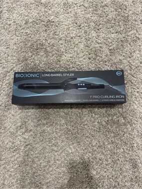 BioIonic 1” Long Barrel Pro Curling Iron - Black